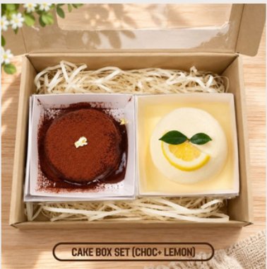 CAKE BOX 2P.1 (Choc + Lemon)